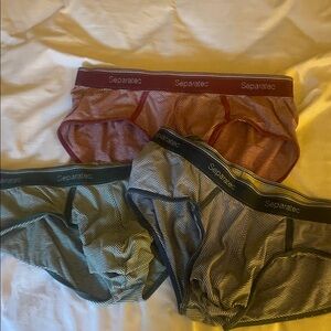 Men's Striped Underwear - Red, Blue, Gray